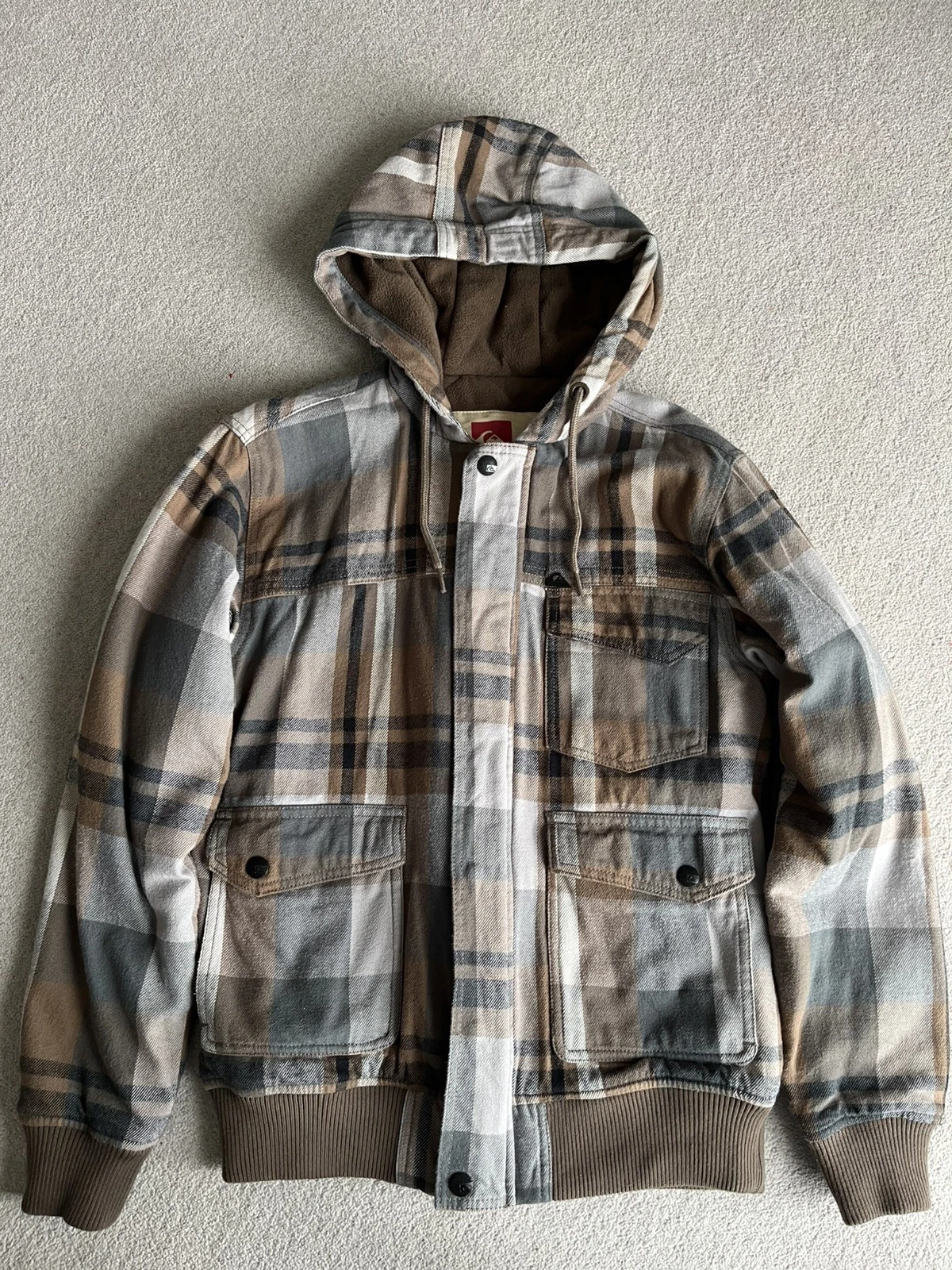 Quiksilver men’s warm fleece lined jacket size S