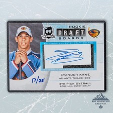 2009-10 the Cup EVANDER KANE Draft Boards AUTO RC /25 #DB-KA Atlanta Thrashers