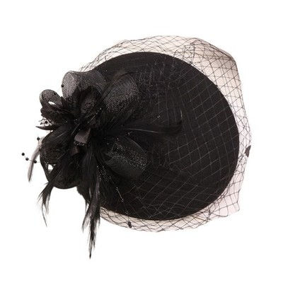 Floral Fascinators Hat with Veil Pillbox Hat Wedding Headwear Mrs. Maisel