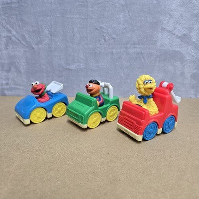 Vintage 1993 Jim Henson Sesamstraße Auto Konvolut x 3 - Gebrauchsspuren, einer defekt