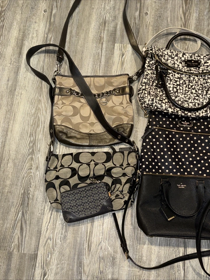 Assorted Bundle Lot of 8 Multicolor Coach And Other Bags 1 Wallet As Is - Image 2 of 4