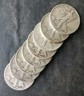 Lot of Eight 50c Walking Liberty Silver Half Dollars
