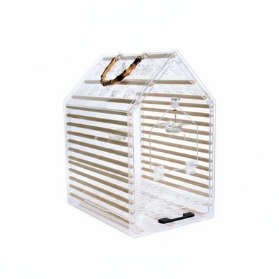 Avian Portable Enclosure Perforated Base Acrylic Avian Carrier Entry Panel
