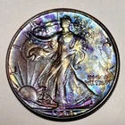 1944 Walking Liberty Half Dollar - BU - Beautiful Rainbow Toning!