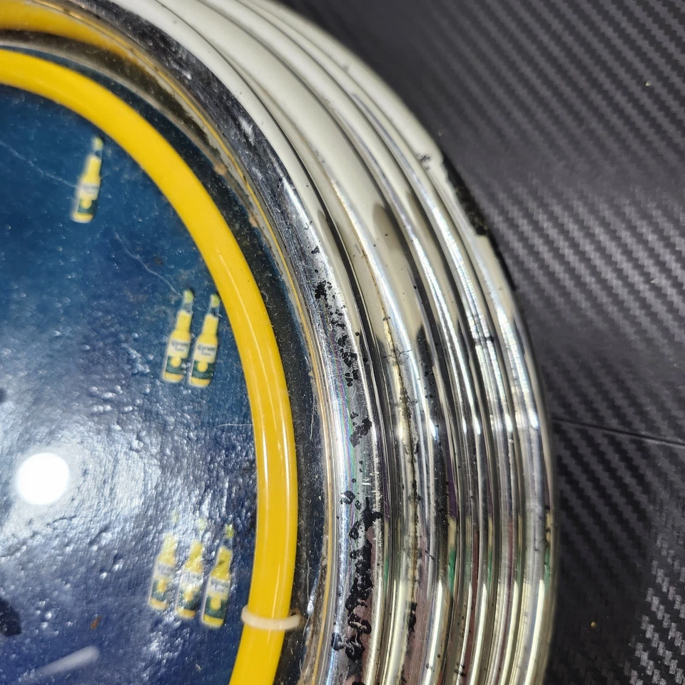 Reloj de Cerveza Corona Extra 14.5" Amarillo NEÓN Hombre Cueva Sin Probar - NECESITA CABLE Foto 4 de 4