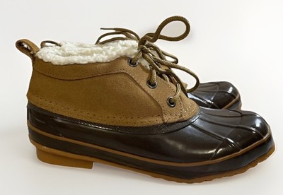 Bass Tamarack Womens S 7 Steel Shank Leather Rubber Sherpa Lined Mud Work Boots