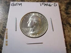 1946-D WASHINGTON QUARTER GEM       TU