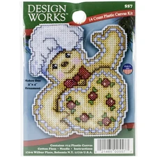 Gingerbread Ornament Plastic Canvas Kit 4"X3" 14 Count