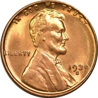1939-S 1C Lincoln Wheat Cent Gem Unc RD S18138