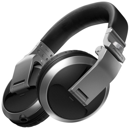 Pioneer DJ HDJ-X5 Over-Ear DJ Closed Dynamic Monitoring Headphones Silver