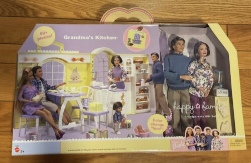 Vintage 2003 Grandma’s Kitchen Happy Family Grandparents Gift Set~NRFB~Barbie