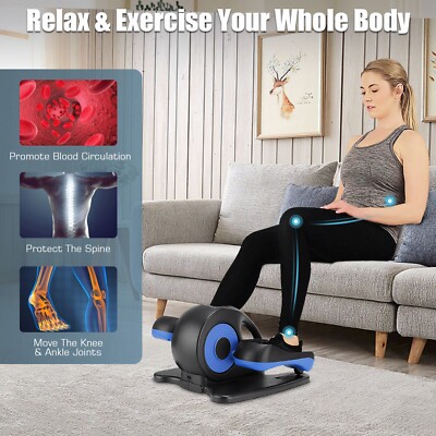 Under Desk Elliptical Machine 2-in-1 Electric Pedal Bike Exerciser