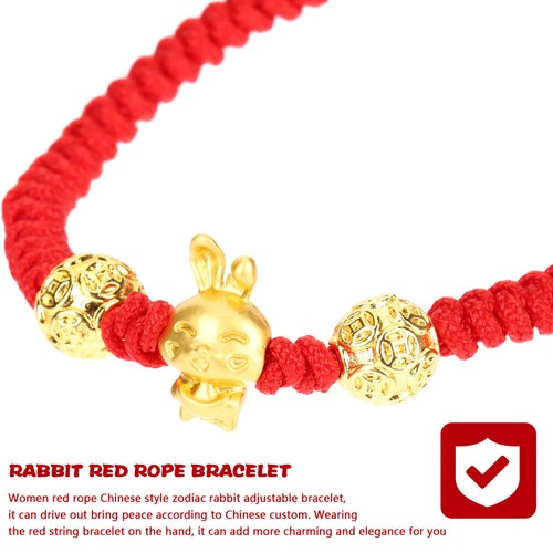Year of The Rabbit Bracelet Man Miss Adjustable Bracelets for Women Red Thread - Picture 5 of 10