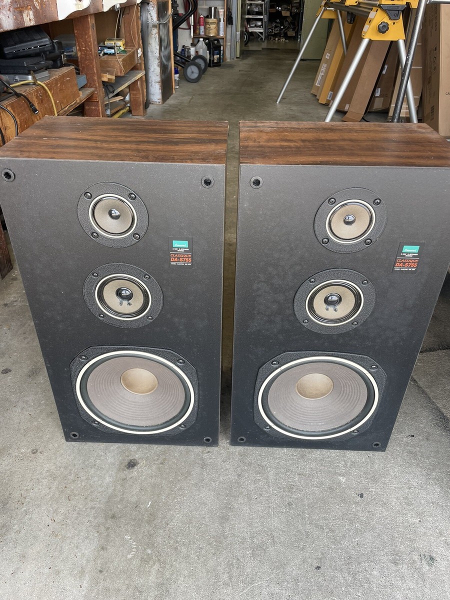 SANSUI CLASSIQUE DA-S755 Floor Speakers Tested Working 26”x 14” X