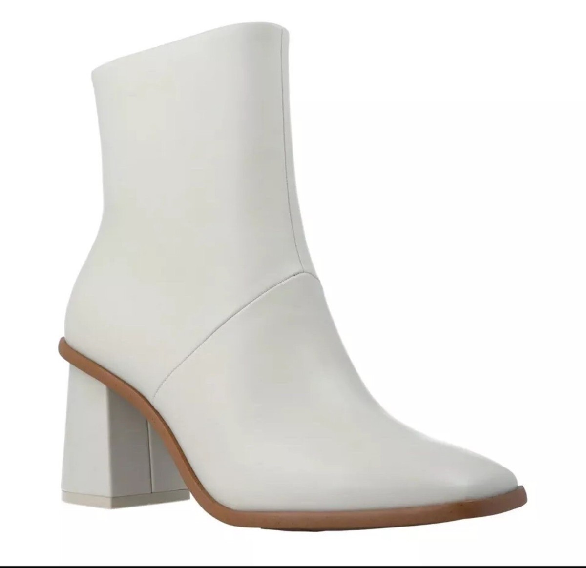 Time And Tru Cream Square Toe Heeled Dress Booties Women Size 10 - New |  eBay