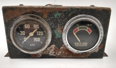 #ad Vintage Air Pressure Mechanical 150 PSI Truck Air Brake Battery Charge Gauges $72.91
