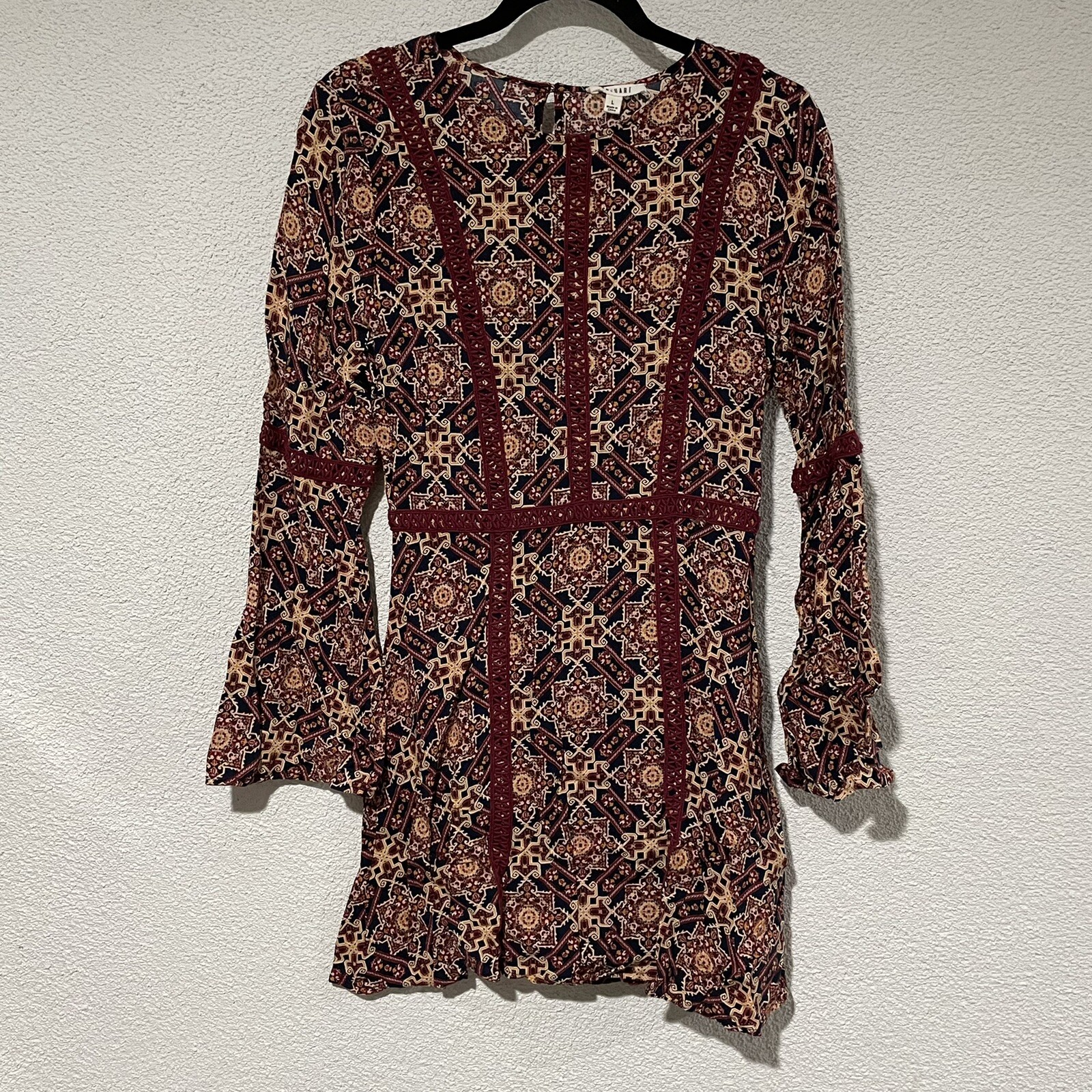 ONE HART Geometric Patterned Romper Size Large - image 1