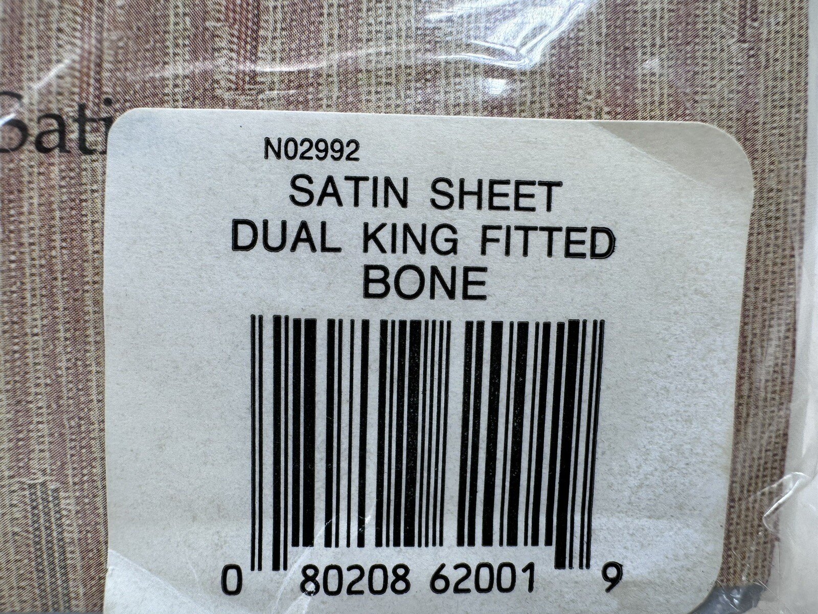 Vintage Satin King Ivory FITTED Sheet Fantasies By Morgan Taylor USA New Sealed