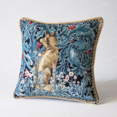 Jacquard Tapisserie Kissenhülle Kissenbezug William Morris - Fuchs, 18'' - 45cm