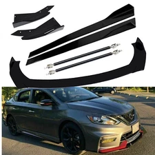 Front Bumper Lip Spoiler Splitter Glossy Black For Nissan Sentra Body Kits