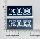 KLH Speaker Grill Badge Logo Pair Emblem Custom Made Aluminum