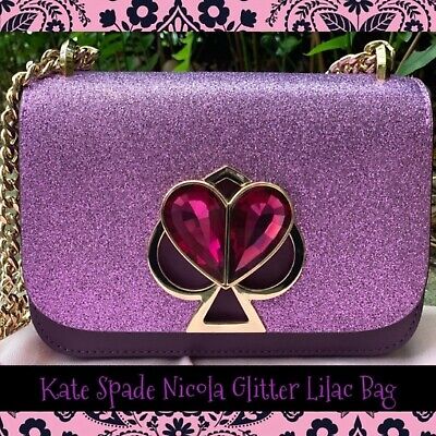 Kate Spade Nicola Turnlock Candy Lilac Purple Rhinestone Kate Spade Nicola Turnlock Candy Lilac Purple Rhinestone