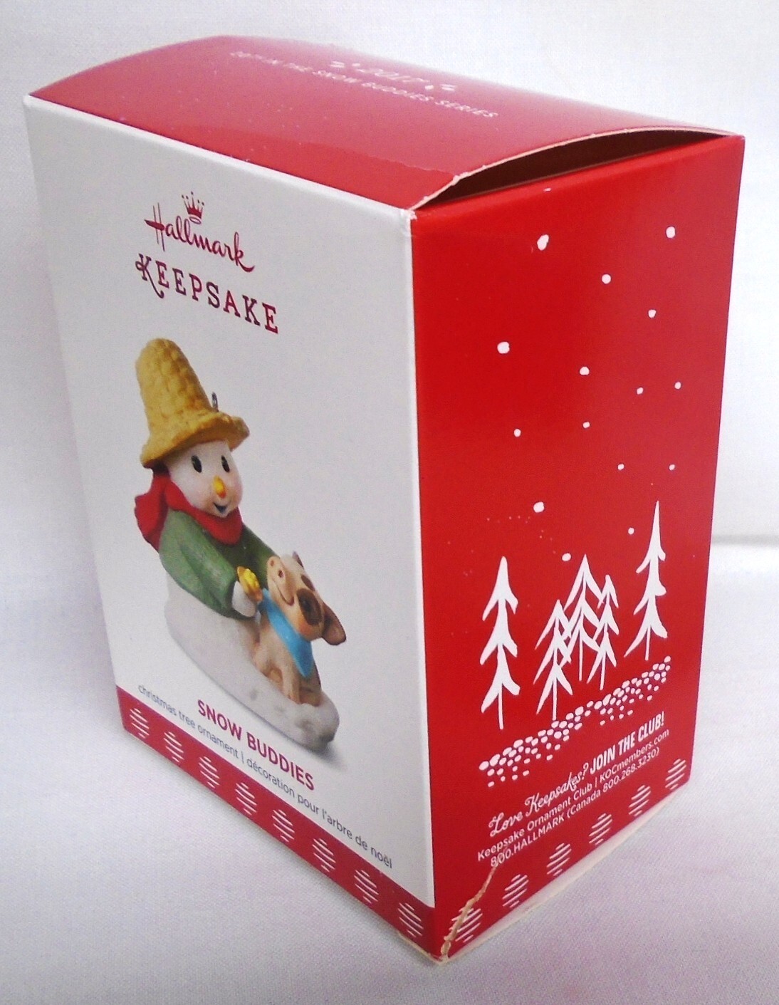 Hallmark Ornament Snow Buddies #20 2017 Snowman Farmer Piglet Baby Pig Corn K3