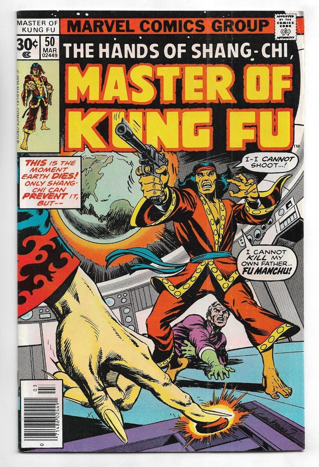 Shang-Chi Master of Kung Fu #50 Marvel Comics 1977 Fah Lo Suee / Fu Manchu 