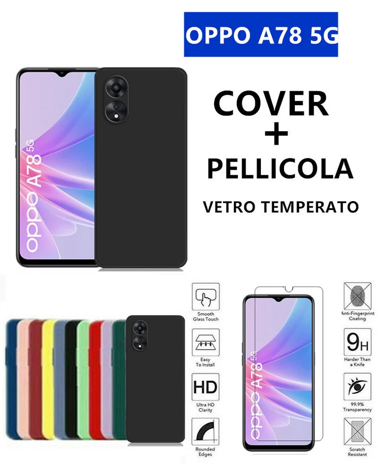 Cover Morbida Custodia Silicone Tpu Opaca pre OPPO A78 5G
