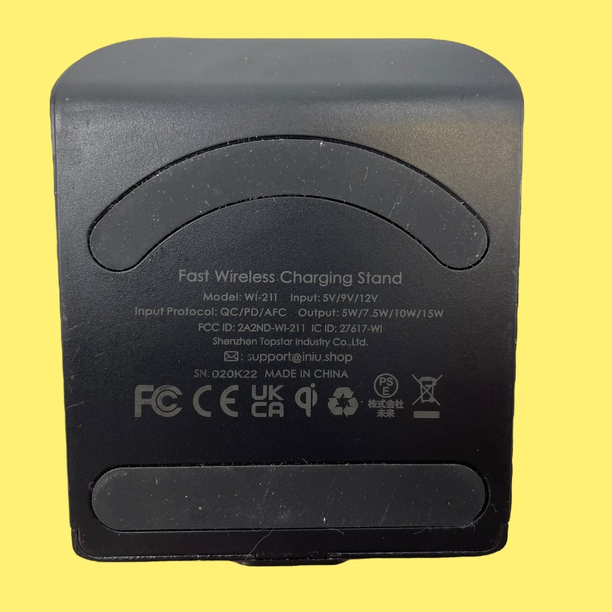 INIU 15W WI-211 Smartphone Wireless Fast Charger Stand #3432 z65 