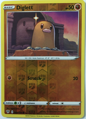 POKEMON DIGLETT 084/189 DARKNESS ABLAZE COMMON REVERSE HOLO NEAR
