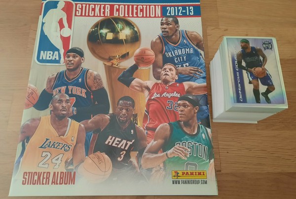 PANINI NBA STICKERS 2012/2013.ALBUM+SET COMPLETO SIN PEGAR.