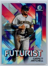 2021 Bowman Chrome Garrett Mitchell Rookie Futurist Insert Brewers RC