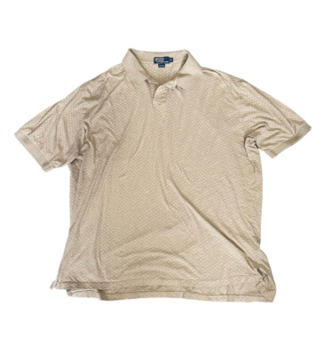 Polo Ralph Lauren Polo Shirt Tan Sand Brown Pony Cotton Men's Size