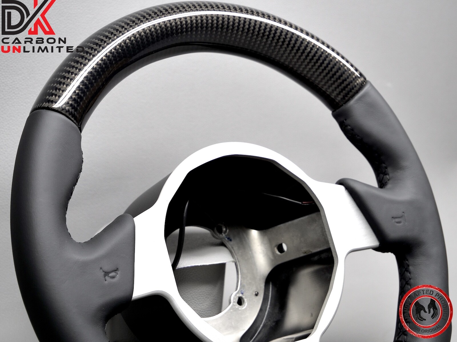 Lotus Series 3 Exige Elise Black Stitch No Ring Napa Carbon Steering Wheel v2