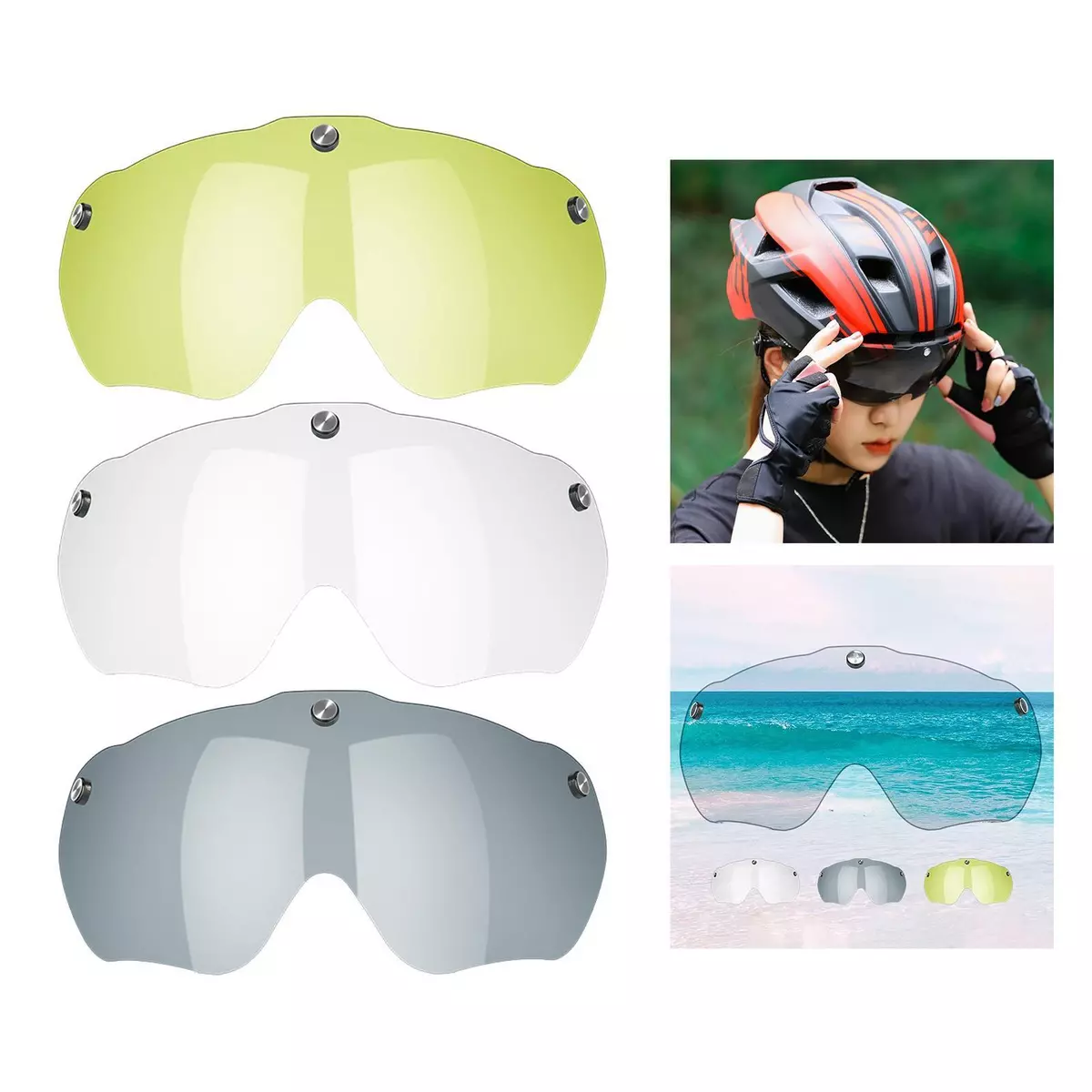 Cycling helmet with deals goggles