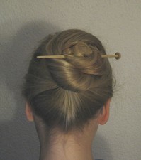 80304/E Kl&ouml;ppeln Kl&ouml;ppel Flachkissen Kl&ouml;ppel Russisch 1 St&uuml;ck Haarnadel Haare