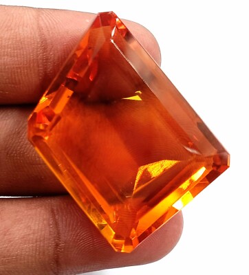 105 Ct Natural IGL Certified Yellow Citrine Brazil Fancy Cut Loose Gemstone EKE