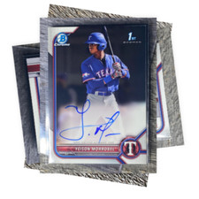 Yeison Morrobel 2022 Bowman 1st Chrome Texas Rangers RC Rookie AUTO CPA-YML