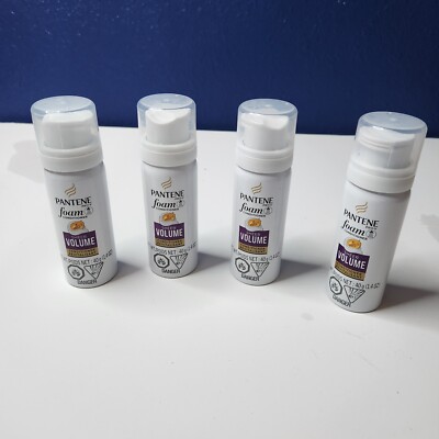 Lot Of 4 Pantene Pro V Foam Conditioner Sheer Volume 1.4 oz Travel Size **NEW**