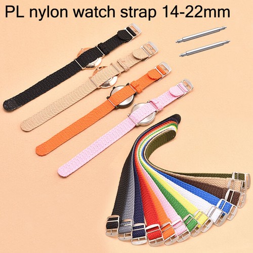 Nylon Watch Band 14 16 18 20mm 22mm Replacement Weave Fabric Canvas Watch Strap - Picture 1 of 25