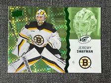 Jeremy Swayman 2023-24 Upper Deck Ice Hockey Green Base #80 Boston Bruins