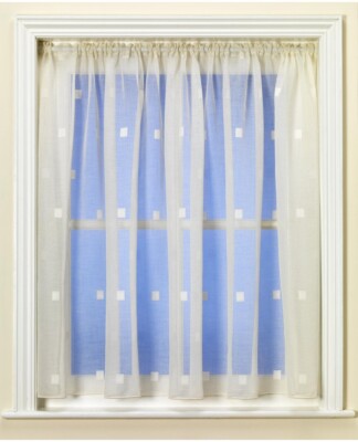 Zen Elfenbein Voile Blei gewichtet Fertig mit Schlitz Top Meterware