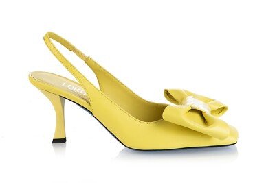 Authentic Loriblu Leather Italian Designer Sandals Yellow New Collection
