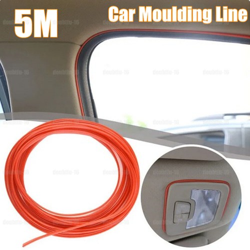 5M Car Moulding Line Interior Decor Orange Point Edge Gap Door Panel Accessories - Foto 3 di 10