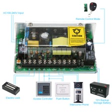 100/240VAC to 12VDC 5A Power Supply, Door Entry Access Control Battery Backup