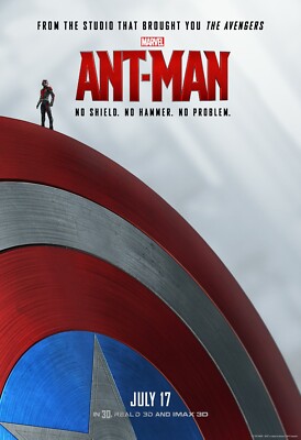 2015 Ant-Man Movie Poster 11X17 Marvel Paul Rudd Scott Lang Captain America   