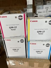 BRAND NEW GENUINE SET OF CANON GPR-27  ALL 4 COLORS EXACTLY AS PICTURED BOXES