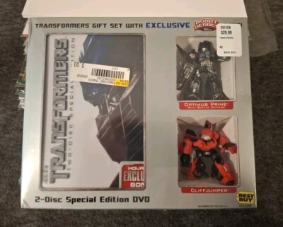 Transformers Movie 2007 2-Disc DVD Gift Set with Robot Heroes Figure Toys.