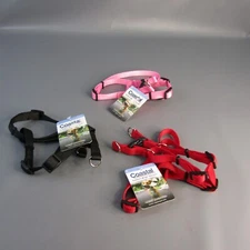 Coastal Pet Comfort Wrap Adjustable Nylon Dog Harness Lot of 3 S Black Red Pink